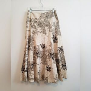 Carlisle Cream and Black Maxi Skirt